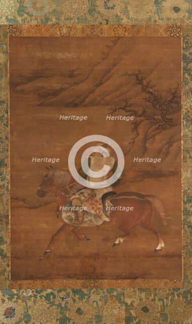 A Tartar Huntsman on His Horse, Ming dynasty, 15th century. Creator: Unknown.
