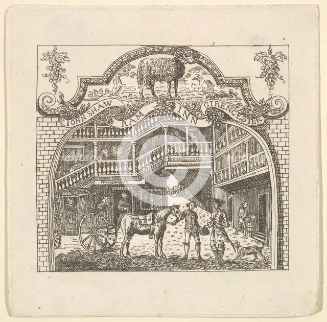 A Tavern Card for John Shaw, 1790s. Creator: Unknown.