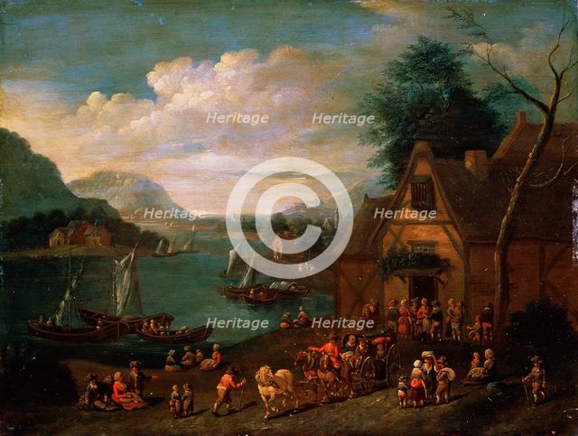 'A Tavern at the Seashore', c16th-c18th century(?). Artist: Flemish Master