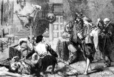 "A Tavern Brawl", by John Gilbert,...Exhibition of the Society of Painters in Water Colours, 1864. Creator: W Thomas