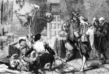 "A Tavern Brawl", by John Gilbert,...Exhibition of the Society of Painters in Water Colours, 1864. Creator: W Thomas