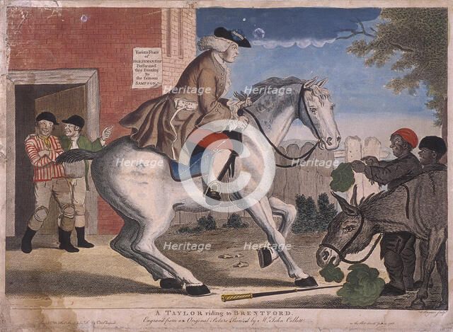 'A Taylor riding to Brentford', 1786. Artist: TS Stayner