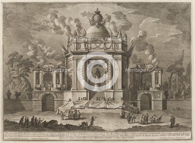 A Temple Dedicated to Aesculapius, for the "Chinea" Festival, 1771. Creator: Giuseppe Vasi.