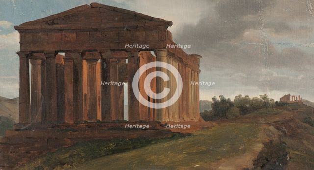 A Temple in Agrigento, Sicily. Creator: Gustaf Soderberg.