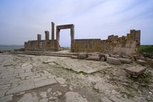 A temple in Dougga (Thugga), Tunisia. Creator: Samuel Magal