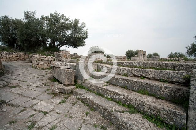 A temple in Dougga (Thugga), Tunisia. Creator: Samuel Magal.