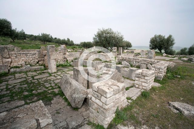 A temple in Dougga (Thugga), Tunisia. Creator: Samuel Magal.