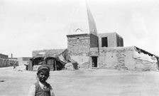 A temple in Nowshera, India, 1916-1917