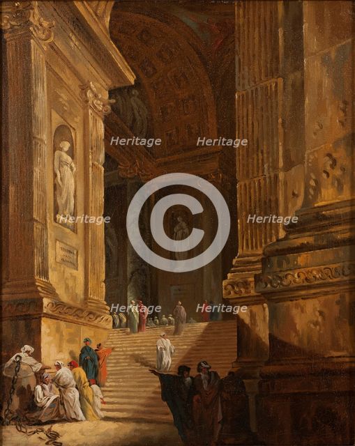 A Temple Staircase. Piece of Architecture. Creator: Johan Gottlob Brusell.