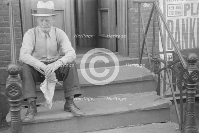 A tenant, 61st Street between 1st and 3rd Avenues, New York, 1938. Creator: Walker Evans.