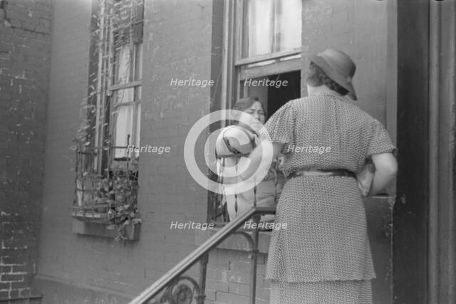 A tenant, 61st Street between 1st and 3rd Avenues, New York, 1938. Creator: Walker Evans.