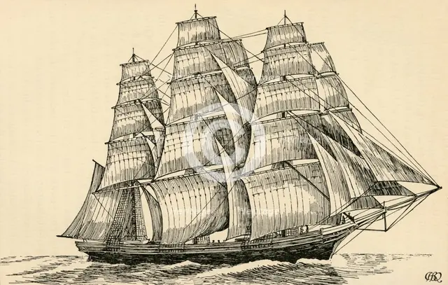 'A Tea Clipper', (1931). Artist: Charles Henry Bourne Quennell.