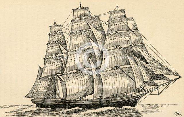'A Tea Clipper', (1931). Artist: Charles Henry Bourne Quennell.