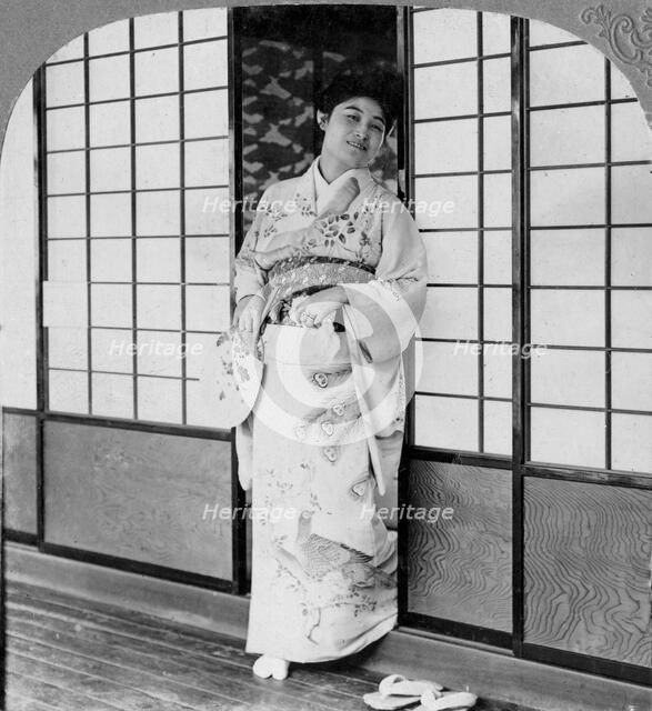 A tea house girl, 1902.Artist: Erdmann & Schanz