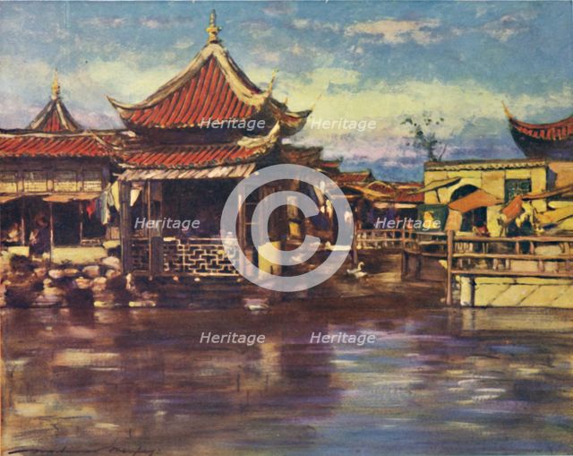'A Tea House, Shanghai', 1903. Artist: Mortimer L Menpes.