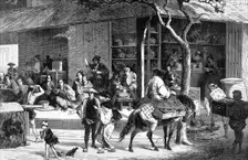 A tea market in Japan, c1880