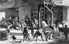 A tea market in Japan, c1880