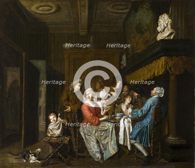 A Tea Party. Creator: Horemans, Jan Joseph, the Elder (1682-1759).