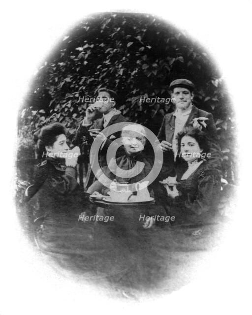 A tea party, San Francisco, California, USA, early 20th century. Artist: Unknown