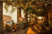 A Terrace by the Sea-shore 1828, (1965). Creator: Sil'vestr Shchedrin
