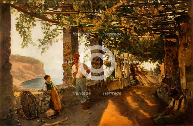 'A Terrace by the Sea-shore', 1828, (1965).  Creator: Sil'vestr Shchedrin.