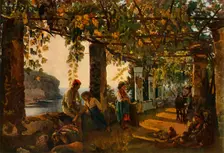 A Terrace by the Sea-shore - a variation 1828, (1965). Creator: Sil'vestr Shchedrin