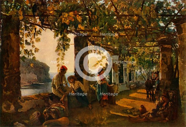 'A Terrace by the Sea-shore - a variation', 1828, (1965).  Creator: Sil'vestr Shchedrin.