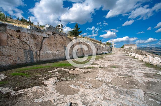 A terrace west of the Telesterion in Eleusis, Greece. Creator: Samuel Magal.