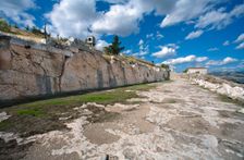 A terrace west of the Telesterion in Eleusis, Greece. Creator: Samuel Magal