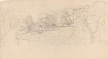 A Terraced Garden by a Villa, 1815/21. Creator: Friedrich Salathe