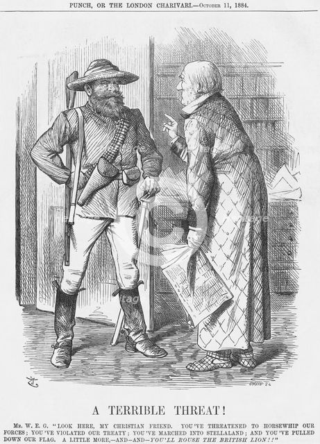 'A Terrible Threat!', 1884. Creator: Joseph Swain.