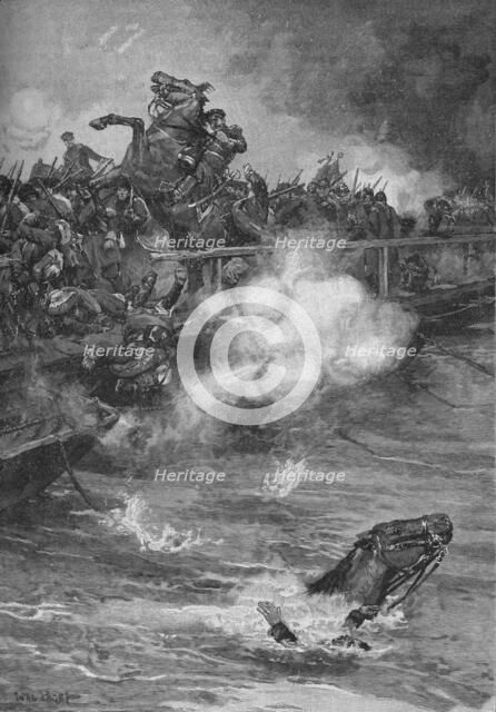 'A Terrible Carnage Ensued Upon The Overcrowded Bridge', 1902. Artist: Walter Paget.