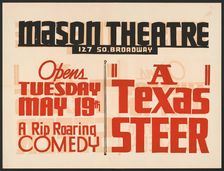 A Texas Steer, Los Angeles, 1936. Creator: Unknown