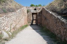 A tholos tomb of Aegisthus, Mycenae, Greece. Creator: Samuel Magal