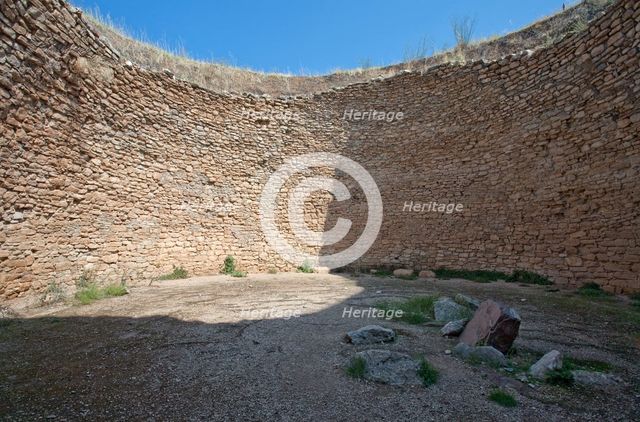 A tholos tomb of Aegisthus, Mycenae, Greece.  Creator: Samuel Magal.