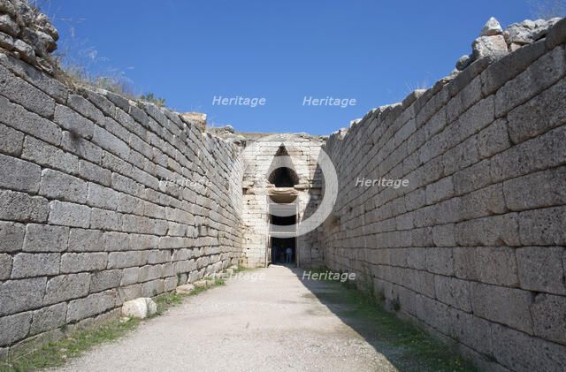 A tholos tomb of Clytemnestra, Mycenae, Greece Artist: Samuel Magal
