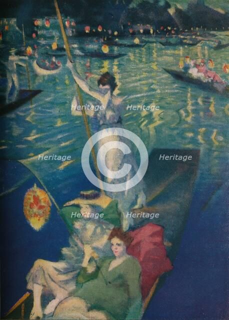 'A Thames Regatta', c1919. Artist: CRW Nevinson.