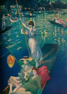 A Thames Regatta c1919. Artist: CRW Nevinson