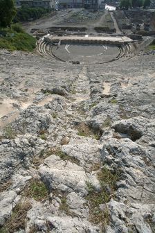 A theatre in Argos, Greece. Artist: Samuel Magal