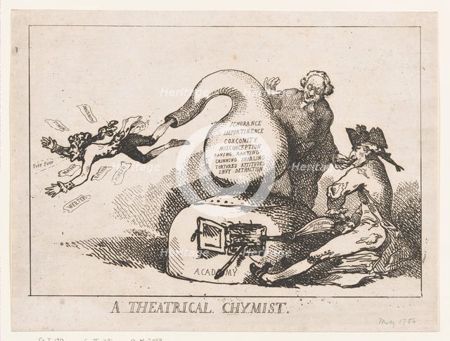 A Theatrical Chymist, May 1786., May 1786. Creator: Thomas Rowlandson.