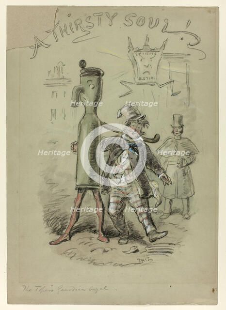 A Thirsty Soul, n.d. Creator: Hablot Knight Browne.