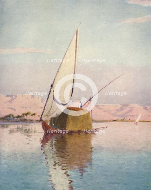 'A Tibbin Boat on the Nile', c1880, (1904). Artist: Robert George Talbot Kelly.