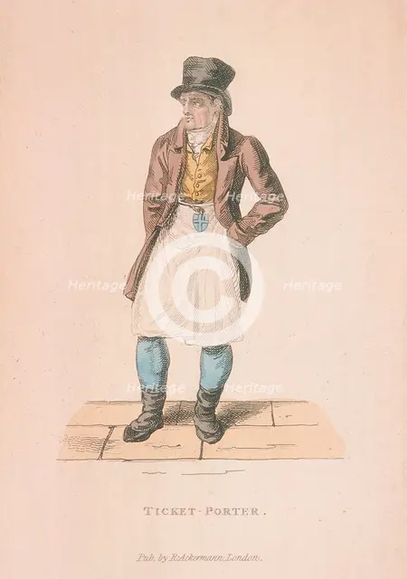 A Ticket-porter, c1830.  Artist: Anon