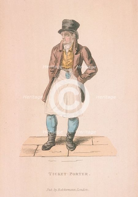 A Ticket-porter, c1830.  Artist: Anon