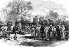 A tiger-hunting party in India: preparing to start, 1870. Creator: Unknown