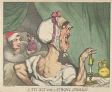 A Tit Bit for a Strong Stomach, June 20, 1809., June 20, 1809. Creator: Thomas Rowlandson