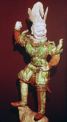 A tomb guardian or lokopala, protector of the dead, Tang dynasty, China, 618-906