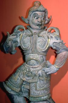 A tomb guardian or lokopala, protector of the dead, Tang dynasty, China, 618-906