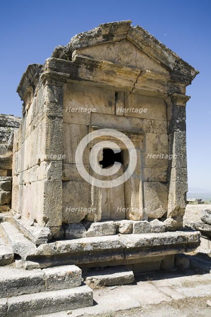 A tomb in Pamukkale (Hierapolis), Turkey. Artist: Samuel Magal