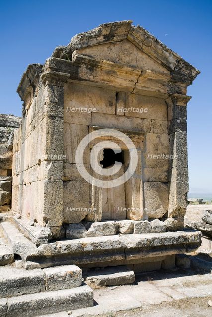 A tomb in Pamukkale (Hierapolis), Turkey. Creator: Samuel Magal.